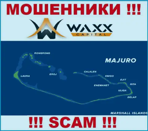 С интернет-мошенником Waxx-Capital очень рискованно взаимодействовать, ведь они базируются в оффшоре: Majuro, Marshall Islands