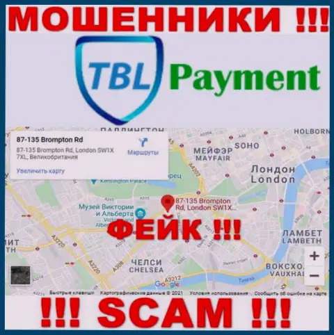 С незаконно действующей организацией TBL Payment не работайте, сведения относительно юрисдикции фейк
