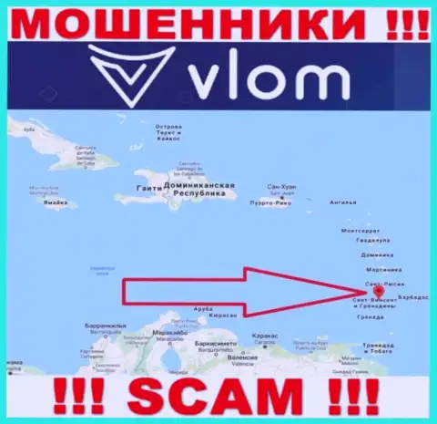 Организация Vlom - это интернет-мошенники, базируются на территории Saint Vincent and the Grenadines, а это офшорная зона