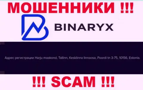 Не верьте, что Binaryx OÜ зарегистрированы по тому юридическому адресу, что указали на своем интернет-ресурсе