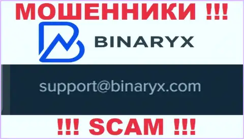 На информационном ресурсе обманщиков Binaryx Com приведен данный e-mail, куда писать крайне опасно !!!
