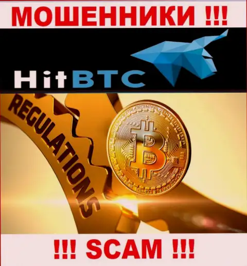 На информационном ресурсе кидал HitBTC Com нет ни единого слова о регуляторе организации