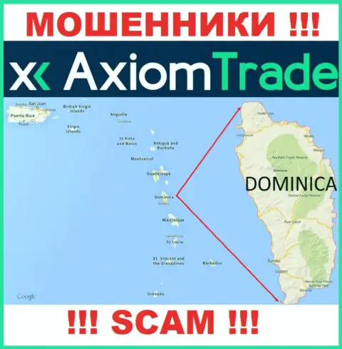 У себя на веб-ресурсе Axiom-Trade Pro указали, что они имеют регистрацию на территории - Commonwealth of Dominica