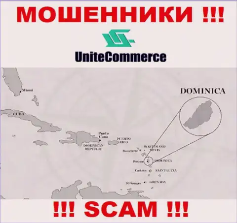 Unite Commerce находятся в оффшоре, на территории - Dominica