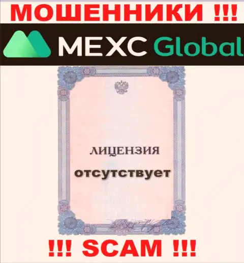 У воров MEXC Global Ltd на интернет-сервисе не предложен номер лицензии организации !!! Будьте очень внимательны