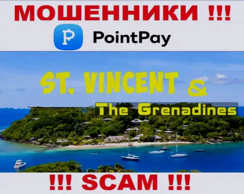 PointPay сообщили у себя на ресурсе свое место регистрации - на территории Kingstown, St. Vincent and the Grenadines