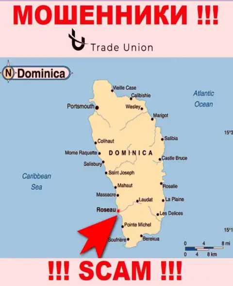 Содружество Доминики - именно здесь официально зарегистрирована организация Трейд Юнион