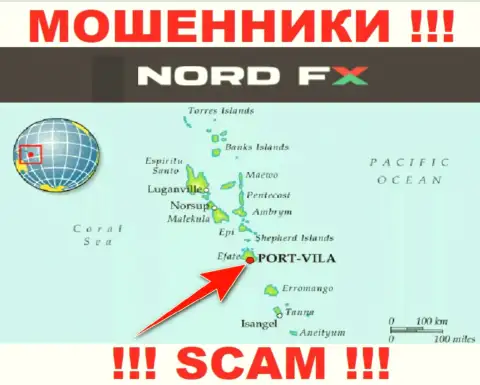 NordFX сообщили на веб-портале свое место регистрации - на территории Vanuatu