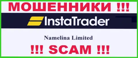 Юр. лицо организации InstaTrader - это Namelina Limited, информация взята с официального сайта
