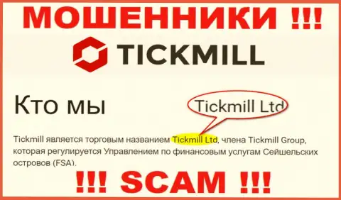 Опасайтесь интернет-мошенников Tickmill - присутствие сведений о юридическом лице Tickmill Ltd не сделает их приличными