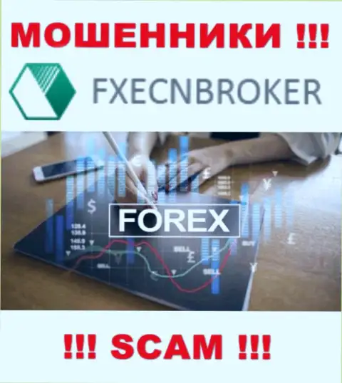 FOREX - именно в указанном направлении оказывают свои услуги интернет разводилы ФИкс ЕЦН Брокер