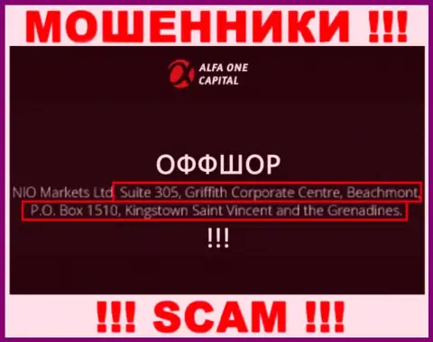 Альфа-Ван-Капитал Ком - это МОШЕННИКИ !!! Отсиживаются в офшоре - Suite 305, Griffith Corporate Centre, Beachmont, P.O. Box 1510, Kingstown Saint Vincent and the Grenadines