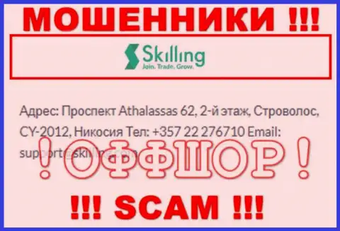 Офшорный адрес регистрации Skilling Ltd - Ricardo Soriano Avenue 19, 3A, Postcode 29601, Marbella, Spain