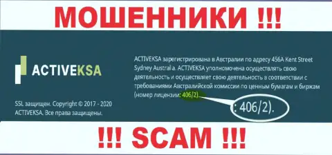 Активекса Ком показали на сайте лицензию, но вот ее наличие жульнической их сущности не изменит