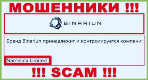 Вы не сможете уберечь свои вложенные деньги работая совместно с конторой Бинариун Нет, даже если у них имеется юр лицо Namelina Limited