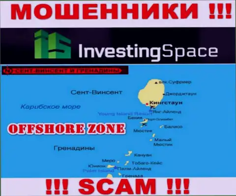 Investing-Space Com зарегистрированы на территории - St. Vincent and the Grenadines, остерегайтесь работы с ними