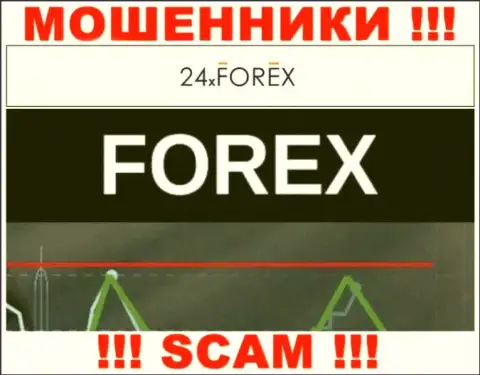 Не вводите денежные активы в 24 Х Форекс, род деятельности которых - FOREX