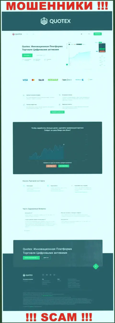 Quotex Io - это сайт компании Quotex, типичная страничка лохотронщиков