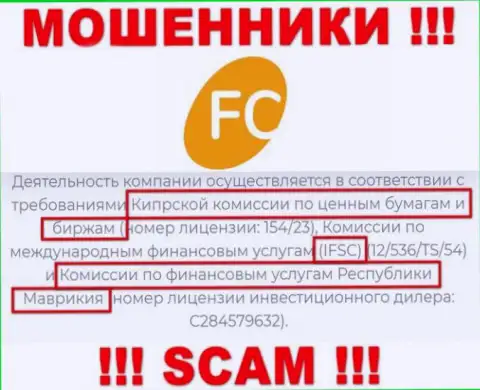 Не отдавайте кровно нажитые в FC Ltd, т.к. их регулятор - ASIC - это МОШЕННИК