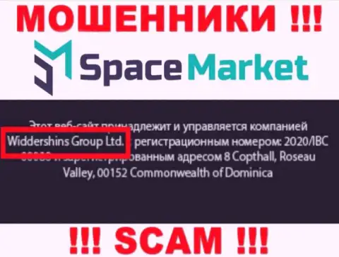 На официальном сайте Space Market говорится, что указанной организацией управляет Widdershins Group Ltd