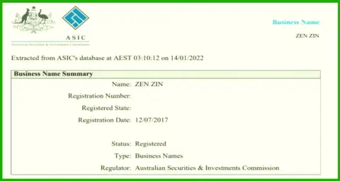Юридическая регистрация организации Zineera