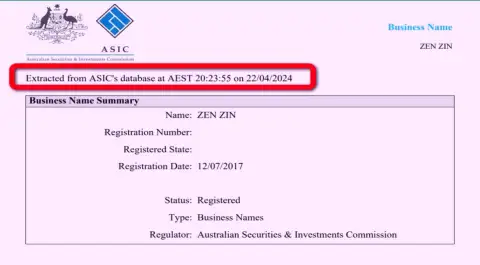 Документ, доказывающий наличие регистрации у биржевой компании Зиннейра Эксчендж