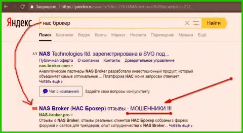 Первые две строчки Яндекса - NAS Technologies Ltd аферисты!!!