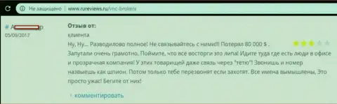 Грабеж валютного игрока мошенниками из ВНС Брокерс на изрядно значимую сумму денежных средств - 80 тысяч долларов США