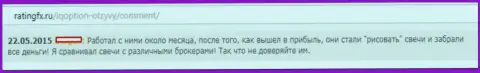 Ай Ку Опцион обманывают валютных трейдеров, рисуя самостоятельно японские свечи на графике стоимости валют