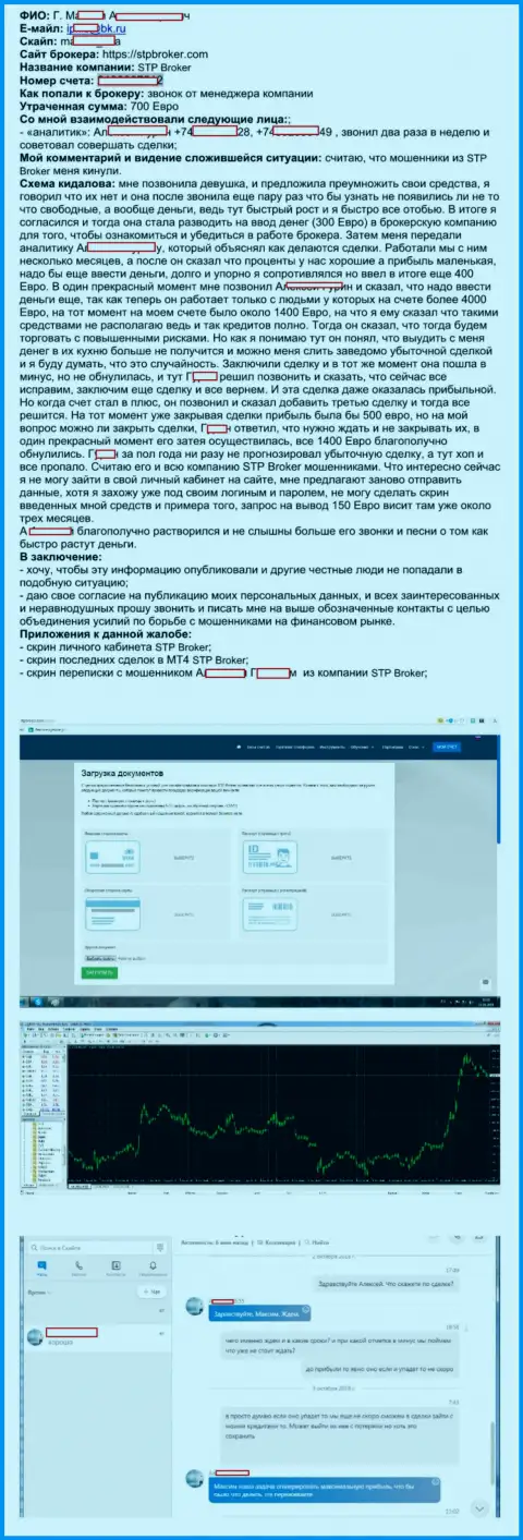 Подробнейшая история обмана форекс трейдера в Форекс брокерской организации СТПБрокер