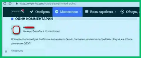 Претензия forex трейдера, который не рекомендует иметь дело с мошенниками ТрейдГЛ